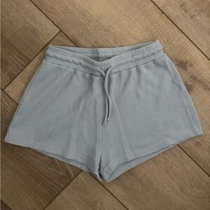Dynamite Sky Blue Waffle Knit Shorts